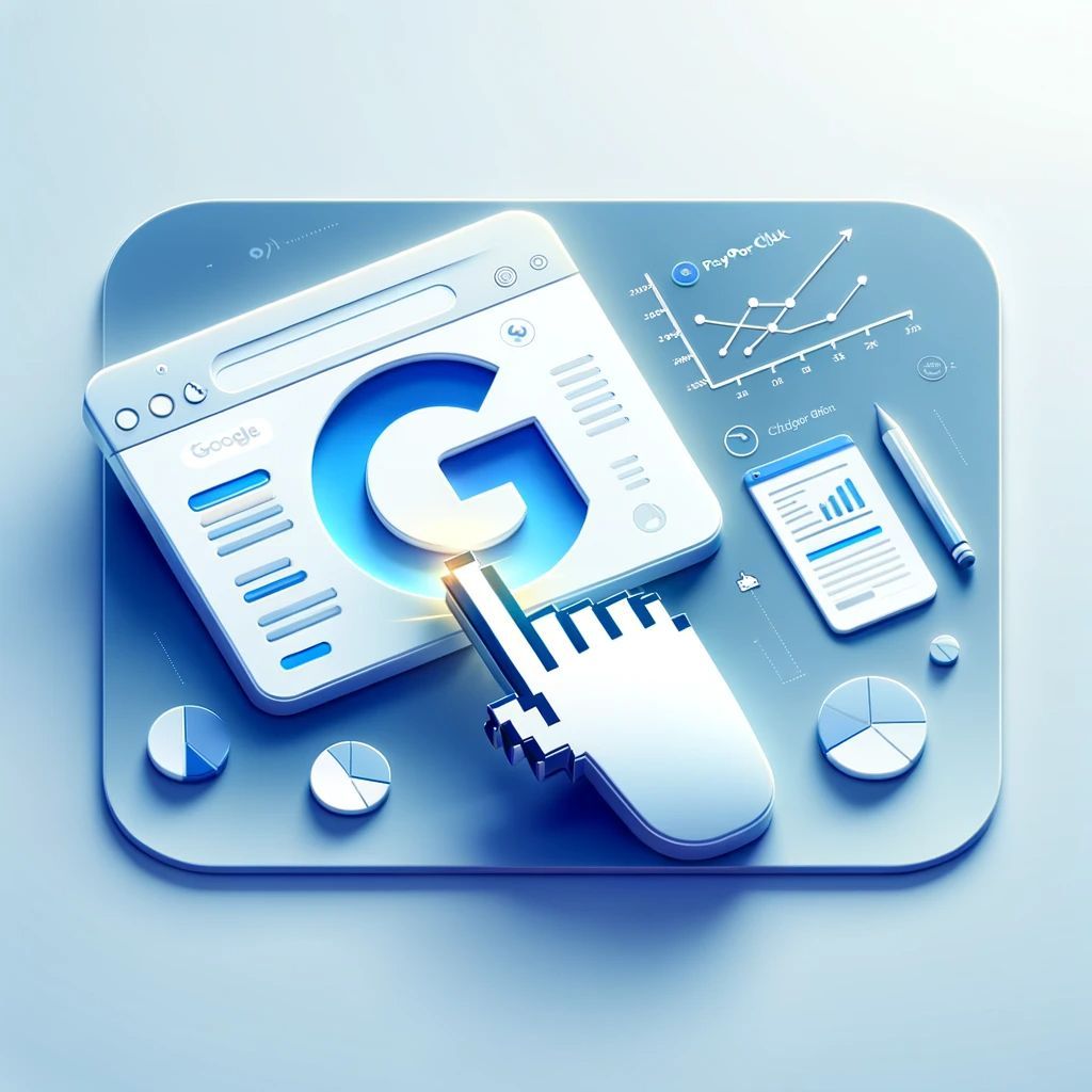 3D illustration of Google search icon, representing digital marketing in Vadodara.