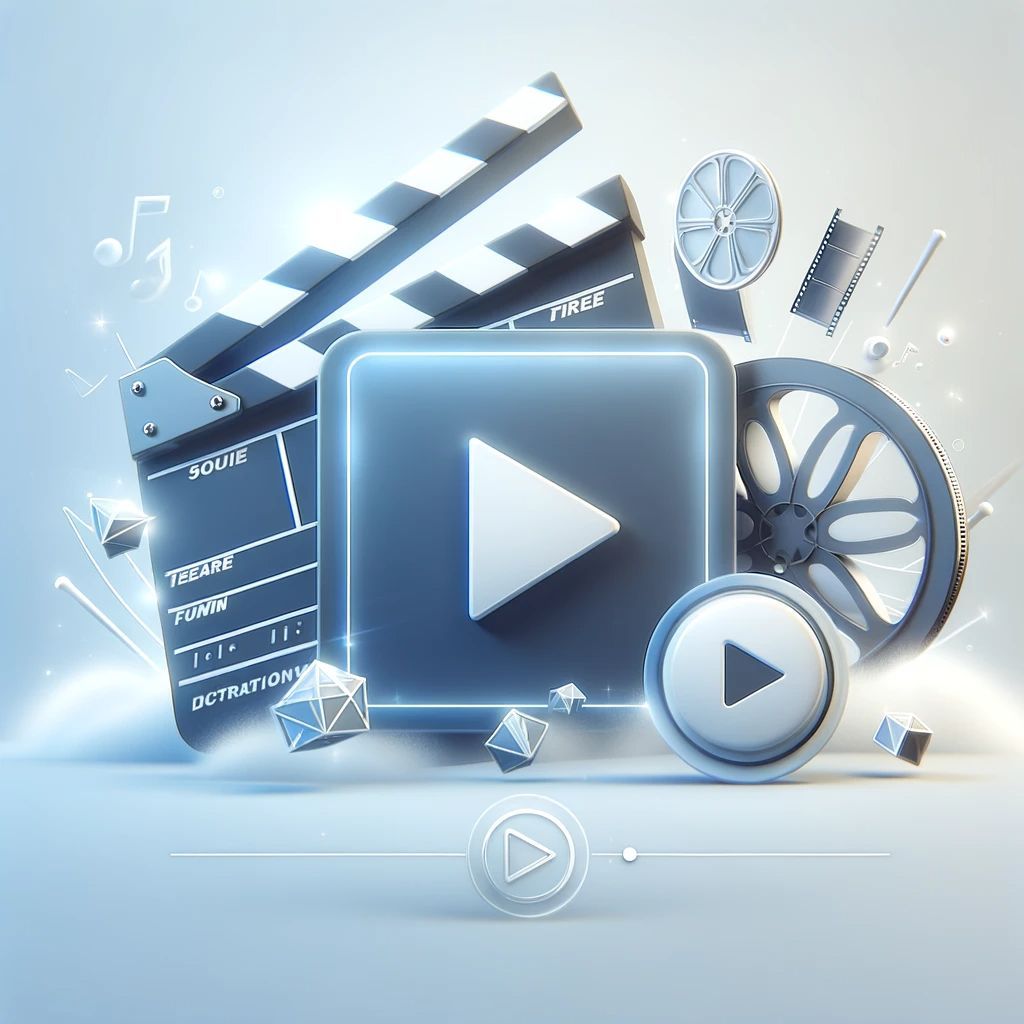 Video play button with music and movie clips promoting Digital Marketing in Vadodara.